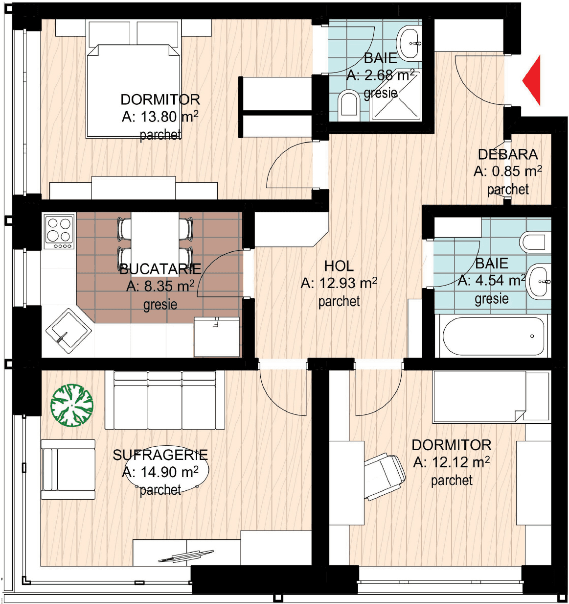 Apartament cu 3 camere Oradea