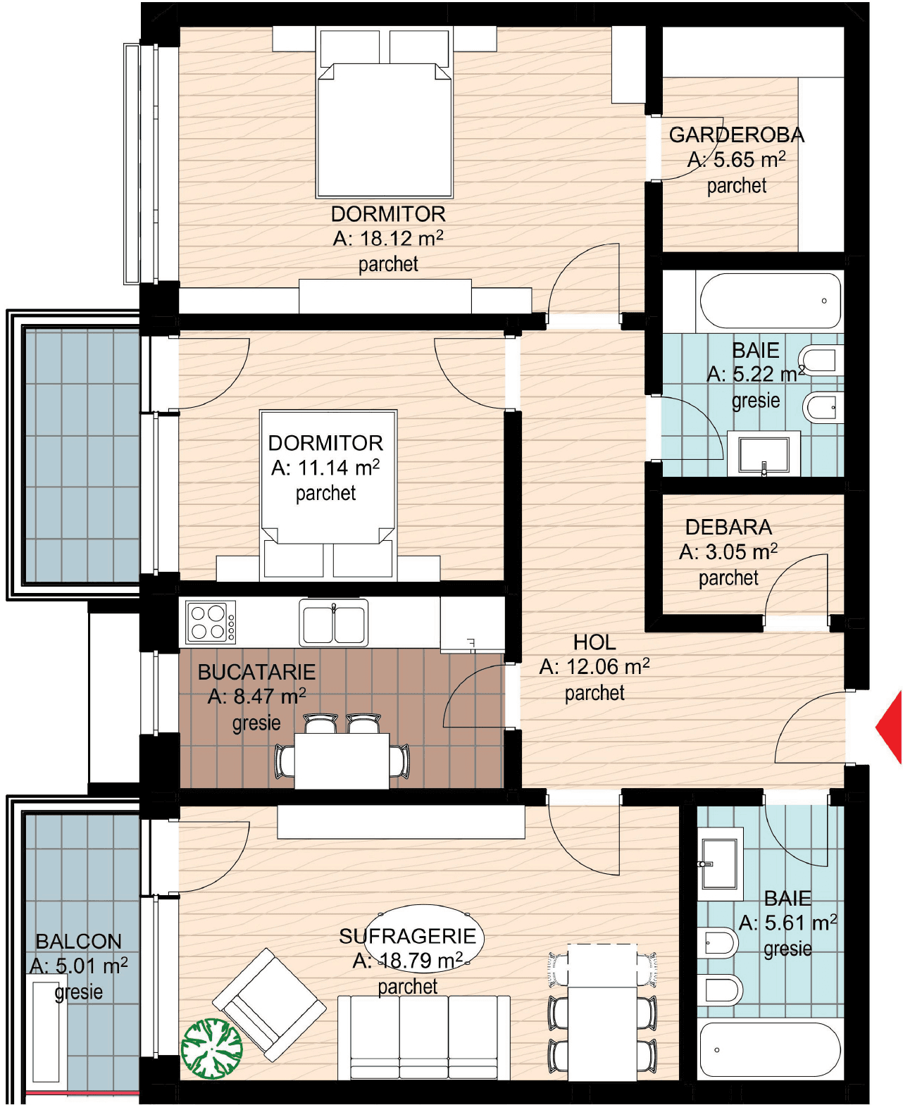 Apartament cu 3 camere Oradea