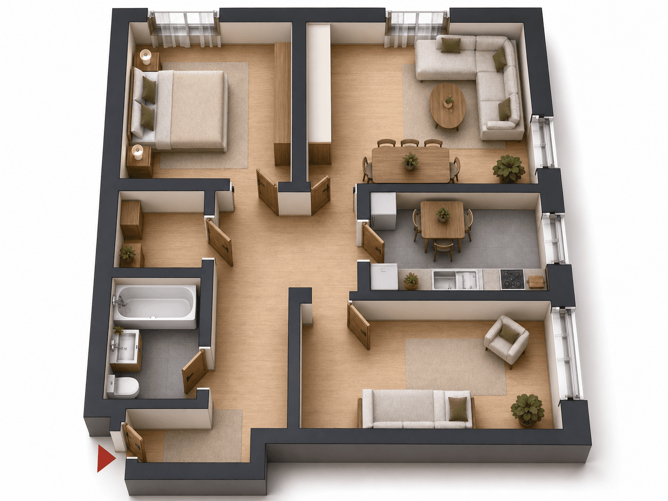 3 camere